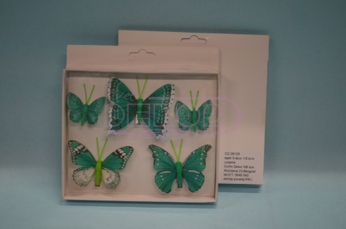 Leptiri set od 5 komada dekoracija