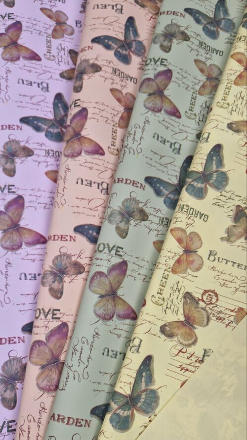 ukrasni papir sa leptirićima u više boja