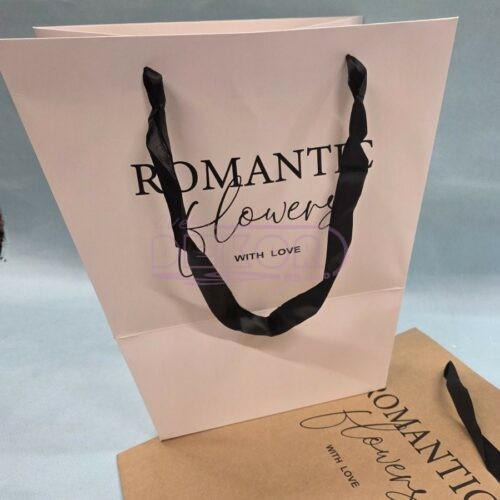 Kesa za cveće u dve boje, bež i braon