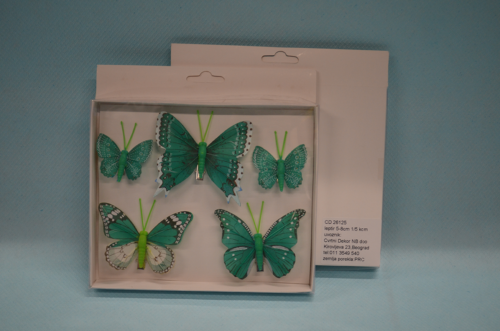 Leptiri set od 5 komada dekoracija