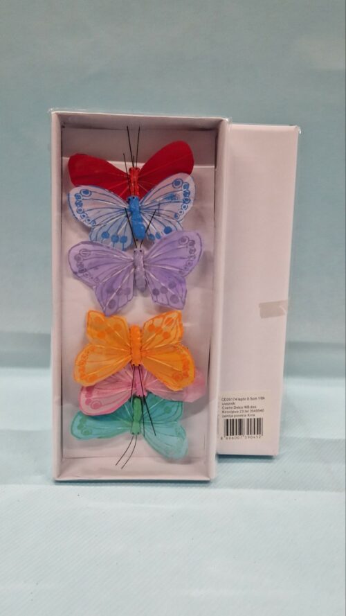 leptiri raznih boja u kutiji